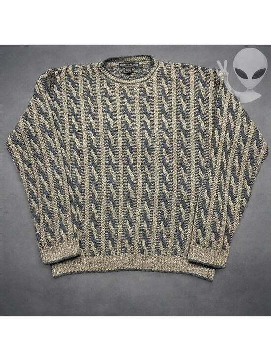 Other - 80s Vintage Cable knit Pullover Large Liberty Sweaters USA
